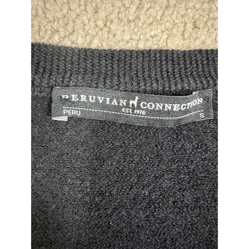 Peruvian Connection Black Button Front Cardigan D… - image 3